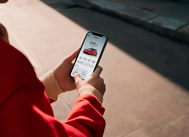 Vue application de la Seat Ibiza 2026 montrant les feux LED